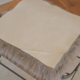 Seat Cover/Pad Made Out Of Natural Lambskin Sheepskin in The Colour Taupe - Grey/Brown 40cm - thumbnail 4