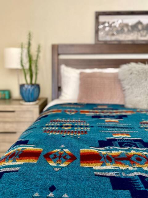 Blanket Grand Canyon Souvenir National Park Mayan Blanket Aztec Throw Southwest Artisan Woven With Native Design Reversible - image 1