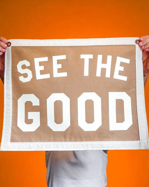 See The Good Felt Pennant Banner - Vintage Style Wall Decor - image 1