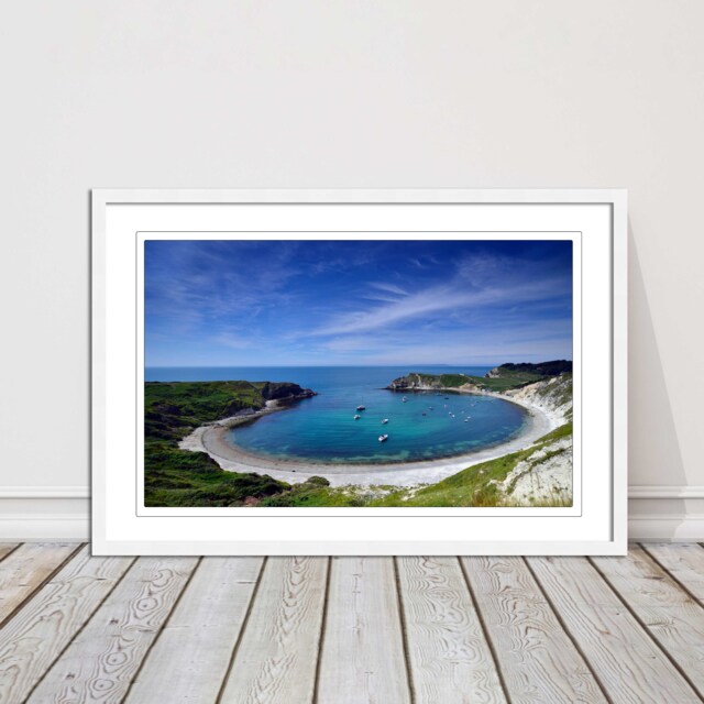 Lulworth Cove Framed Print Jurassic Coast Seascape - image 1