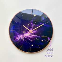 Aquarius Constellation Clock Glow in The Dark Celestial Astrology Art Decor