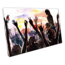Vibrant Watercolor Dance Festival Print Ready-To-Hang Wall Art For Home & Office Decor - thumbnail 1