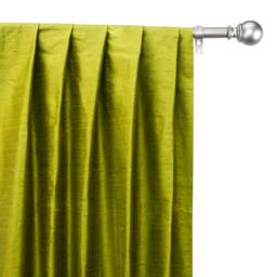 Chartreuse 100% Pure Silk Dupioni Curtain Panels - Rod Pocket, Grommet, Box Pleat, Three Pinch Tab Top & Plain Ring Top - thumbnail 1
