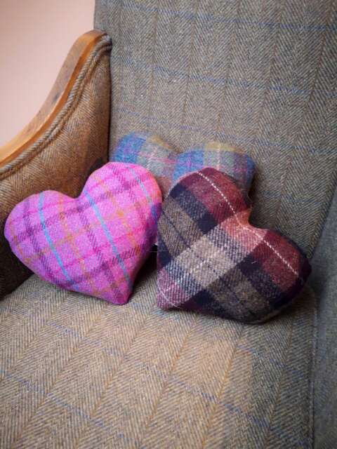 Heart Shape Harris Tweed Cushion - image 1