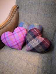 Heart Shape Harris Tweed Cushion
