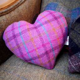 Heart Shape Harris Tweed Cushion - thumbnail 2
