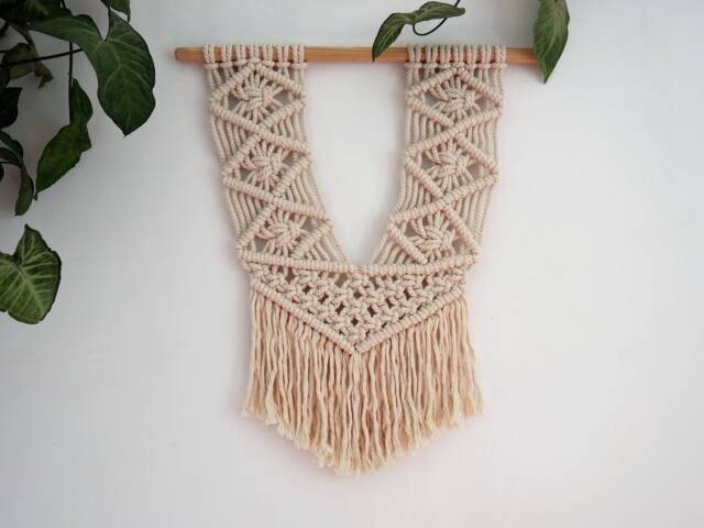 Macrame Wall Hanging Boho Hippie Home Decor - image 1