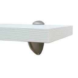 Small Accent Wall Shelves With Mini Brackets. Old Oak, White, Sandy Grey Colours. Feelwood Pinegrain. Various Sizes & Bracket - thumbnail 2