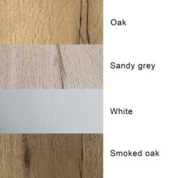 Small Accent Wall Shelves With Mini Brackets. Old Oak, White, Sandy Grey Colours. Feelwood Pinegrain. Various Sizes & Bracket - thumbnail 3