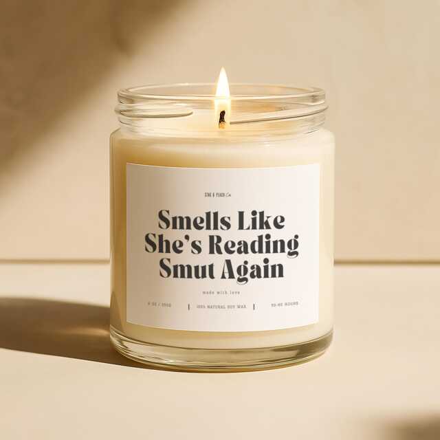 Smut Reader Candle - Reading Again, Soy Wax Candle, Gift, Bookish Decor, Romance Reader, Book Lovers, Librarian Gift - image 1