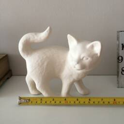 Ceramic Cat - Diy Ready To Paint, Handmade Bisque, Perfect Gift For Her & Kids, Lover Decor, Housewarming & Nursery Art - thumbnail 4