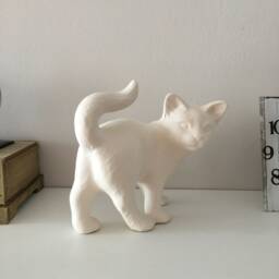 Ceramic Cat - Diy Ready To Paint, Handmade Bisque, Perfect Gift For Her & Kids, Lover Decor, Housewarming & Nursery Art - thumbnail 3