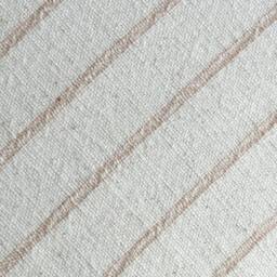 Vintage Hmong Hemp Pillow Neutral Striped Lumbar Throw - thumbnail 3