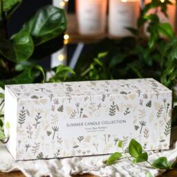 Herbal Spa Summer Candle Collection. Eucalyptus Mint, Tuscan Herbs, Lavender Amber. Natural Soy Vegan Gift Set Box - thumbnail 2