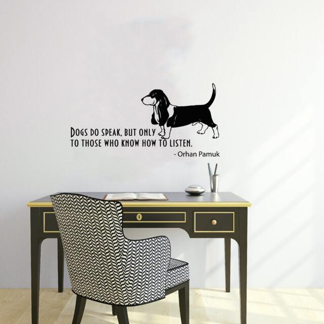 Wall Decals Quote About Dog Cute Animal Puppy Pet Shop Home Vinyl Decal Sticker Kids Nursery Baby Room Decor V569 - image 1