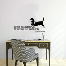 Wall Decals Quote About Dog Cute Animal Puppy Pet Shop Home Vinyl Decal Sticker Kids Nursery Baby Room Decor V569 - thumbnail 1