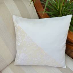 Decorative Pillow, Pillow Cover, Throw Pillow, Home Decor, Pillowcase, Ecru Satin Cushion, Two Colours Living Room Pillowcase - thumbnail 3