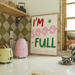 I'm So Full I Could Eat A Sweet Treat Wall Print - Fun Kitchen Decor - thumbnail 2