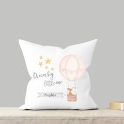 Personalised Hot Air Balloon Nursery Cushion , Baby Pillow Decor New Gift - thumbnail 2