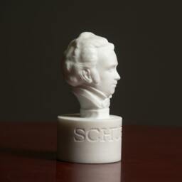 Marble Bust Of Schubert Carved Greek Marble Statue Figurine Artist Sculpture - thumbnail 4