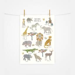 Safari Print - Bedroom Decor Poster Children's Prints Wall Art Liberty - thumbnail 3