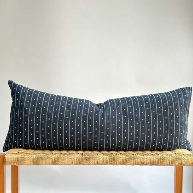 Indigo Dot Block Print Mudcloth Hmong Pillow Case - image 1