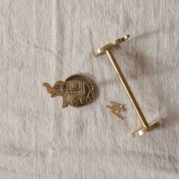 Elephant Curtain Tie Back Holder, Set Of 2, Brass 2x Large Back, Decor Handmade, Window Treatments - thumbnail 3