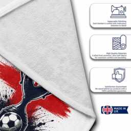 Football Trophy Personalised Name England Flag Bath Beach Towel Supporter St Georges Cross Sport Fan Holiday Travel Gift Present For Him Her - thumbnail 3