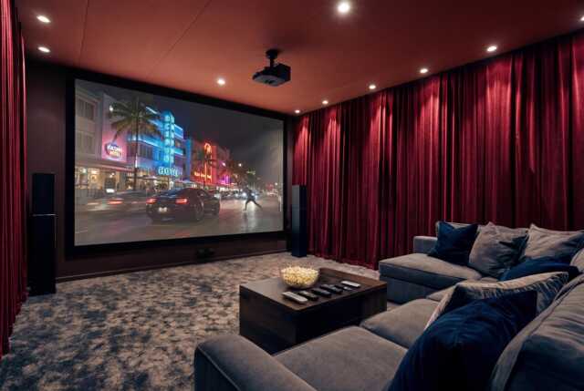 Home Theater Velvet Curtains, Blackout Cinema Room Drapery, Movie Theater Curtains, Room Curtain - image 1