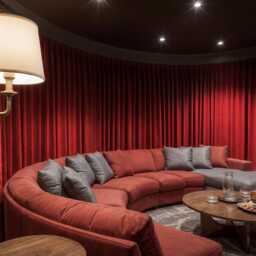 Home Theater Velvet Curtains, Blackout Cinema Room Drapery, Movie Theater Curtains, Room Curtain - thumbnail 3