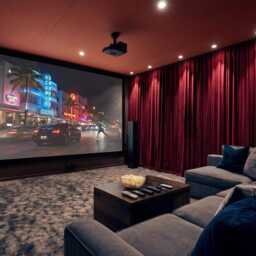 Home Theater Velvet Curtains, Movie Drapes, Cinema Room Curtain, Curtain, Drapery - thumbnail 2