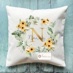 Personalised Name Nanna Nanny Mum Auntie Grandma Mama Home Sunflower Floral Ceramic Small Vase Jug Mug Birthday Gift - thumbnail 3