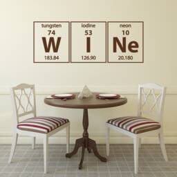 Periodic Table Wine Elements Vinyl Wall Decal Funny Kitchen & Bar Decor - Chemistry Gift M012 - thumbnail 3