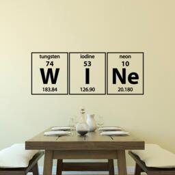 Periodic Table Wine Elements Vinyl Wall Decal Funny Kitchen & Bar Decor - Chemistry Gift M012 - thumbnail 4