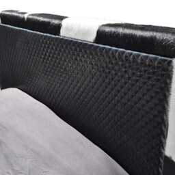 Handmade - Stunning Genuine Cowhide & Diamond Stitched Leather Super King Luxury Bed Frame - thumbnail 4