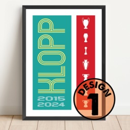 J??rgen Klopp Liverpool Trophies Art Print Contemporary Football Poster - thumbnail 3