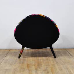 Smiley Armchair - Black & Fuchsia - thumbnail 4