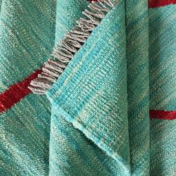 Minimalist Scandinavian Rug, Handmade Artisan Afghan Swedish Nordic Flatweave Natural Wool Kilim Rug 245x173 cm - thumbnail 3