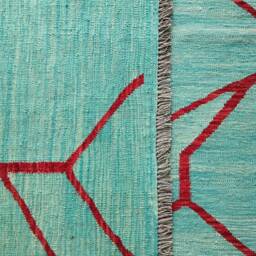 Minimalist Scandinavian Rug, Handmade Artisan Afghan Swedish Nordic Flatweave Natural Wool Kilim Rug 245x173 cm - thumbnail 4