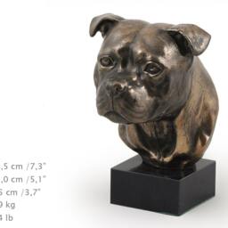 English Staffordshire Terrier, Dog Marble Statue, Limited Edition, Artdog. Made Of Cold Cast Bronze. Solid, Perfect Gift. Limited Edition - thumbnail 4