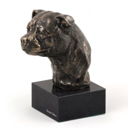 English Staffordshire Terrier, Dog Marble Statue, Limited Edition, Artdog. Made Of Cold Cast Bronze. Solid, Perfect Gift. Limited Edition - thumbnail 3