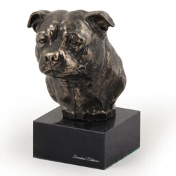 English Staffordshire Terrier, Dog Marble Statue, Limited Edition, Artdog. Made Of Cold Cast Bronze. Solid, Perfect Gift. Limited Edition - thumbnail 1