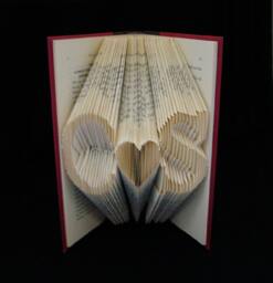 C Heart S 2 Letters With Symbol Love Lovers Wedding Anniversary Gift Folded-Book Art Sculpture - thumbnail 1