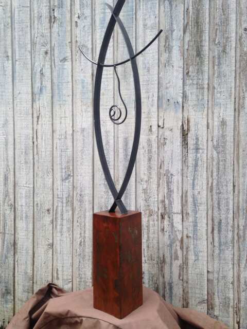 Abstract Metal Art Indoor/Outdoor Garden Sculpture By Holly Lentz - image 1