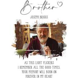Memorial Brother Tea Light Holder Bereavement Sympathy Gift With Photo - thumbnail 3