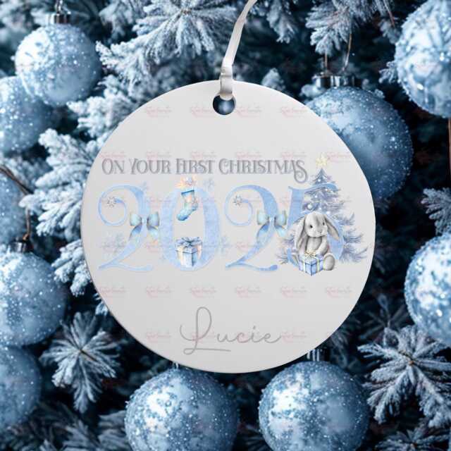 Personalised Kids Christmas Decoration - Granddaughter First Gift 1St Bauble Stocking Filler Eve Box - image 1