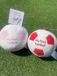 Baby's First Football Rattle Blue Plush Toy For Fans