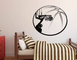 Custom Name Basketball Player Wall Decal Slam Dunk Decor 2259 - thumbnail 1