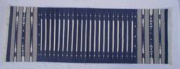 2x6 Cotton Blue & White Stripes Hand Woven Runner Rug - Beautiful