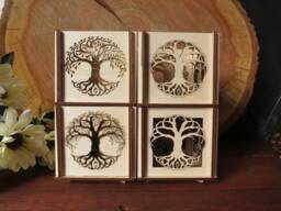 Custom Wooden Tealight Lanterns Personalized Wedding Favors - thumbnail 1